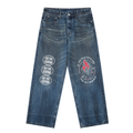 Vintage Wash Baggy Denim Jeans