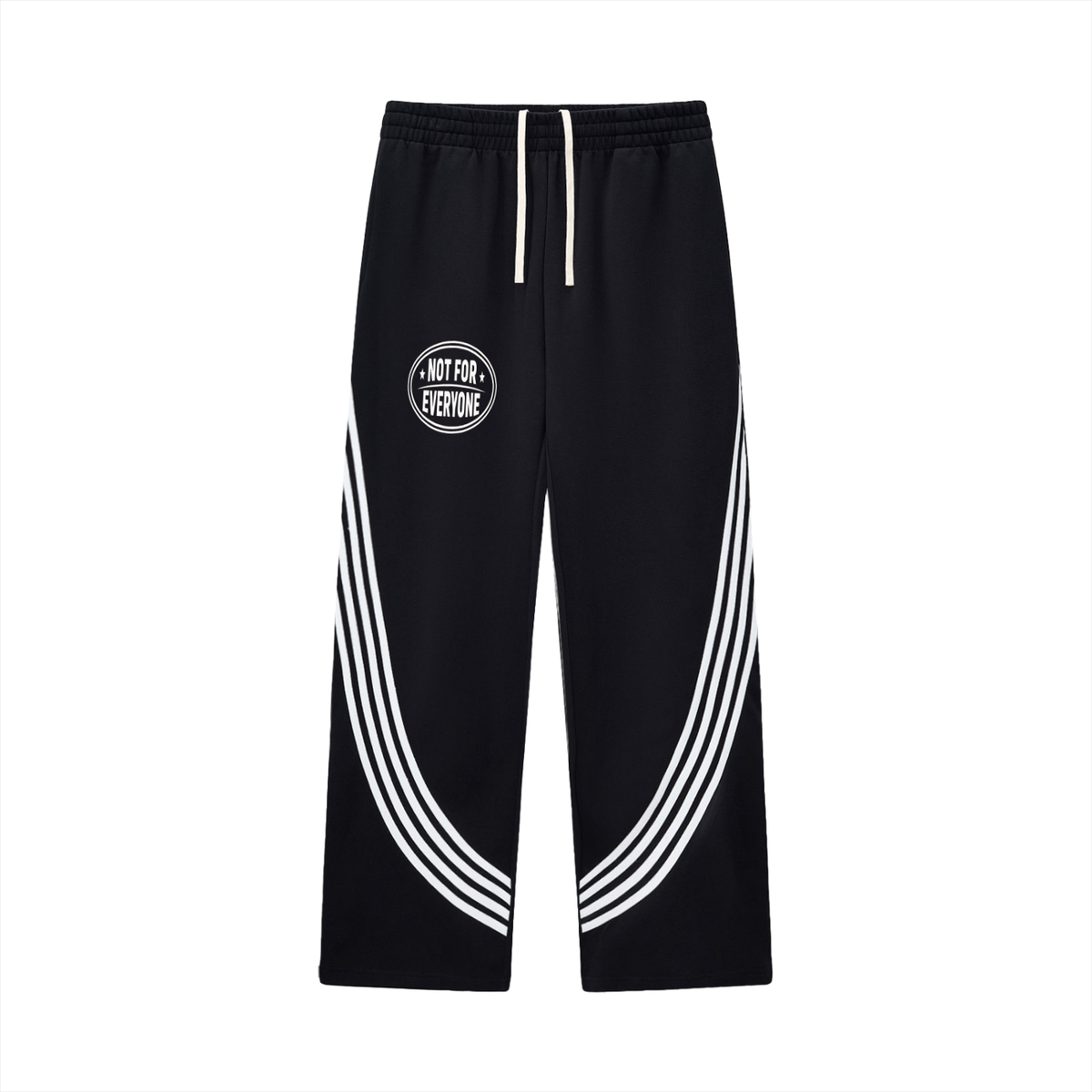 Curved Stripe Straight Sweatpants