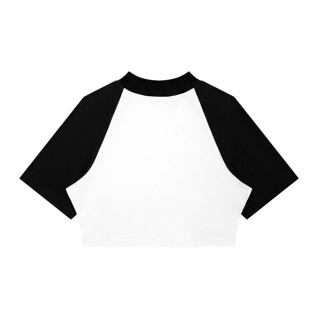 Women’s Color Block Raglan Crop T-Shirts