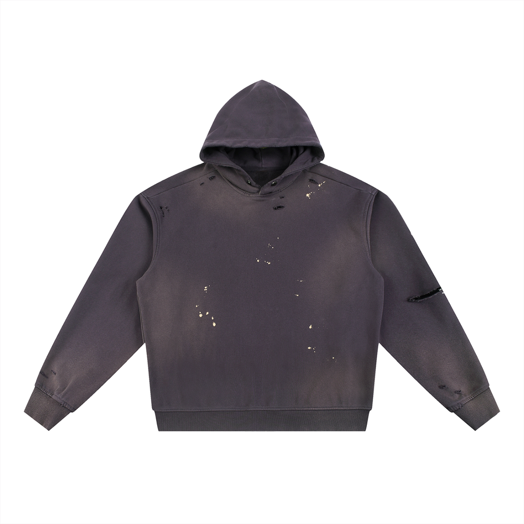 Sun Fade Frayed Fleece Hoodies