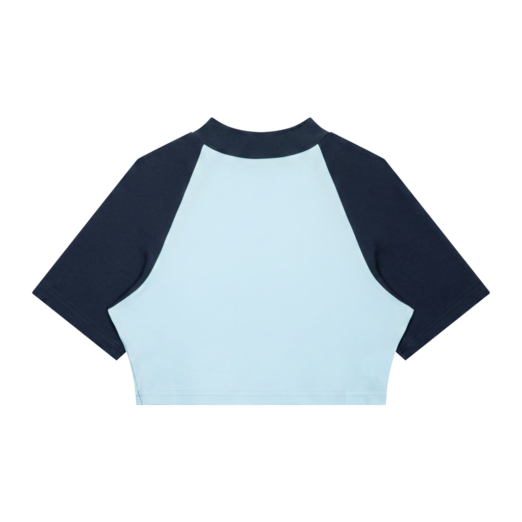 Women’s Color Block Raglan Crop T-Shirts
